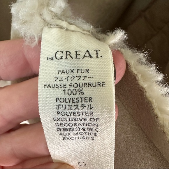 The Great The Cropped Plush Car Coat in Malt SZ 2, M - Picture 7 of 10